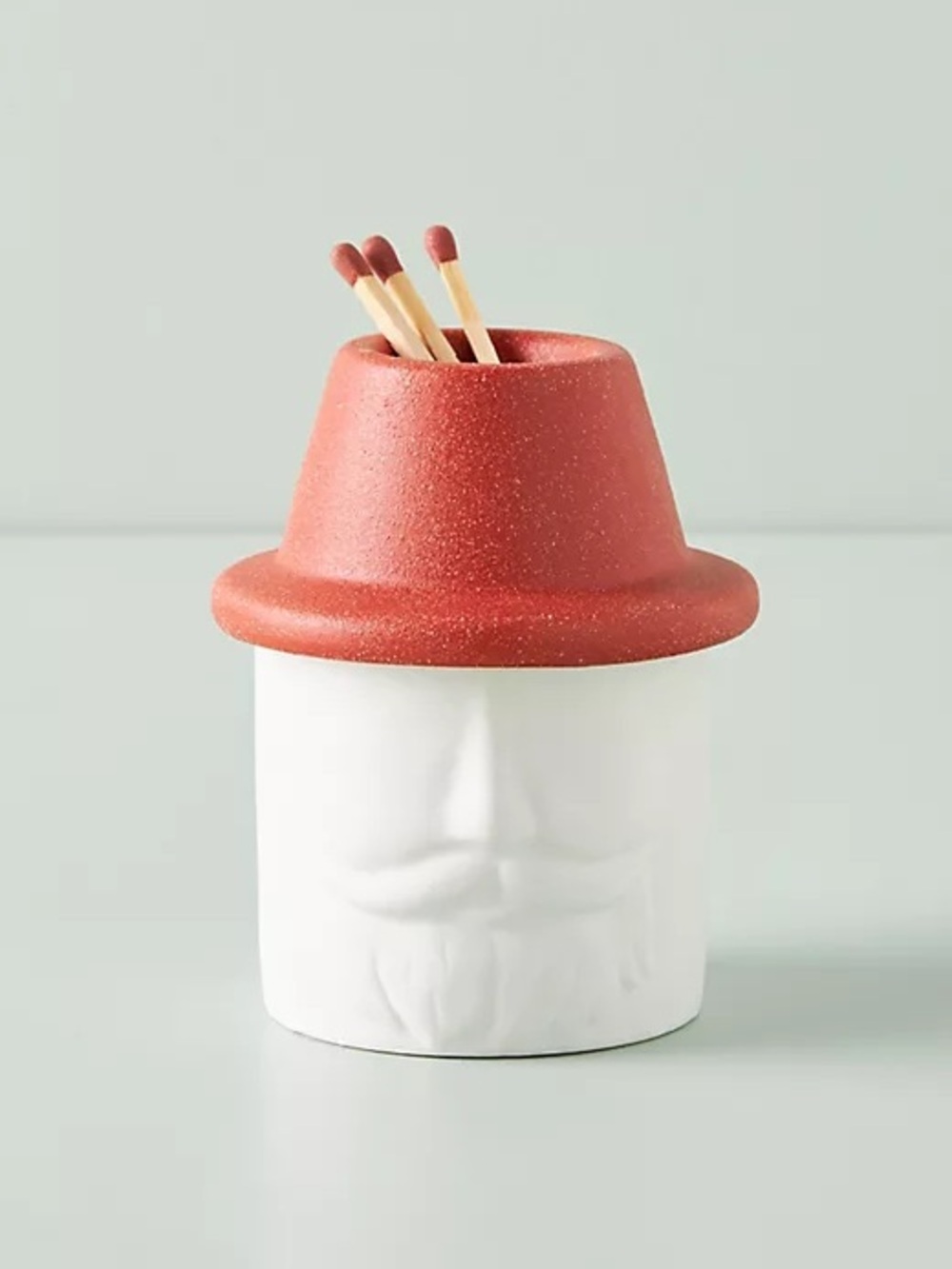 NWT Paddywax for Crate&Barrel Mr. Kringle Ceramic Candle.